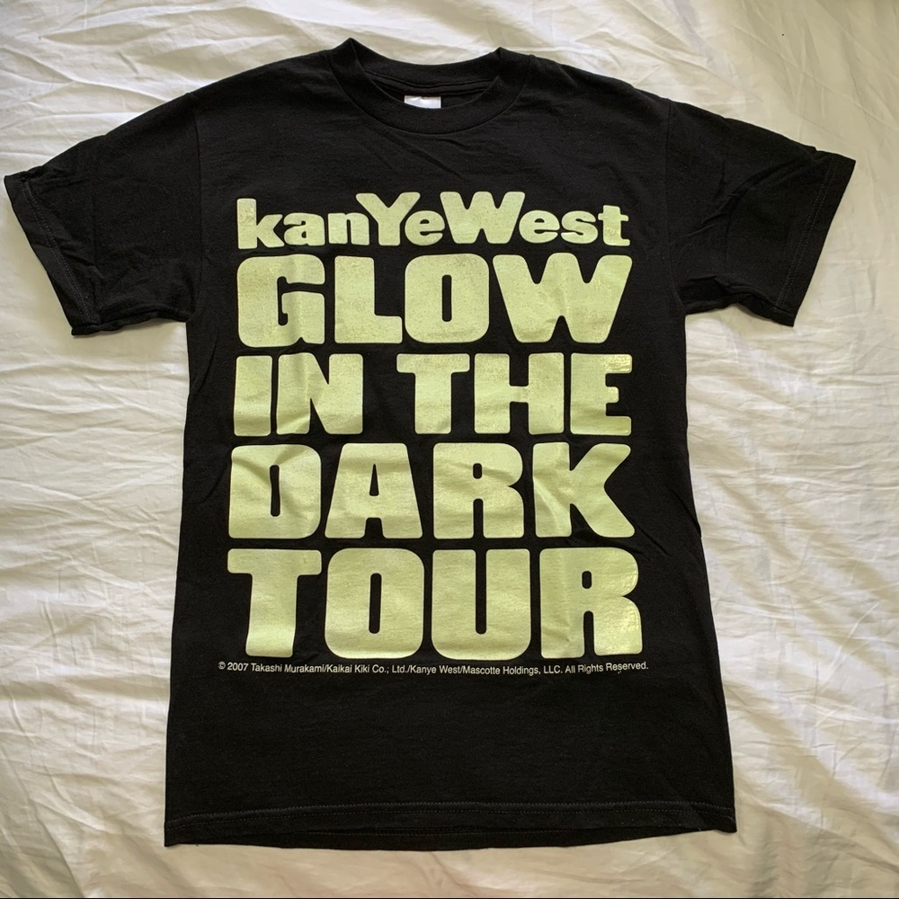 Kanye West 2007 GLOW IN THE DARK Tour Band T Shirt